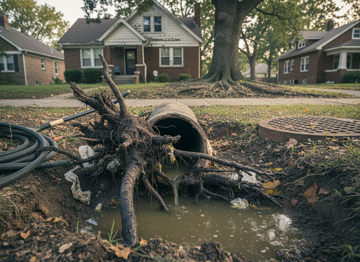 Tree Roots and Drain Clogs in Older Englewood Neighborhoods
